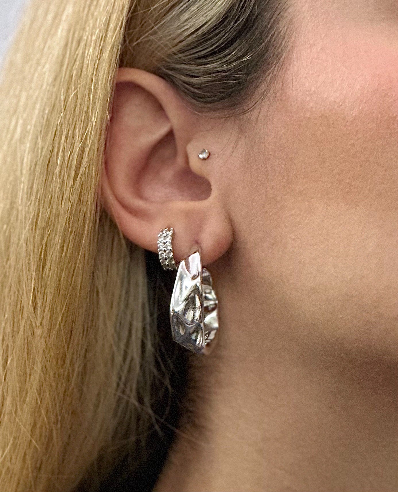 Abstracta Earrings (Silver)