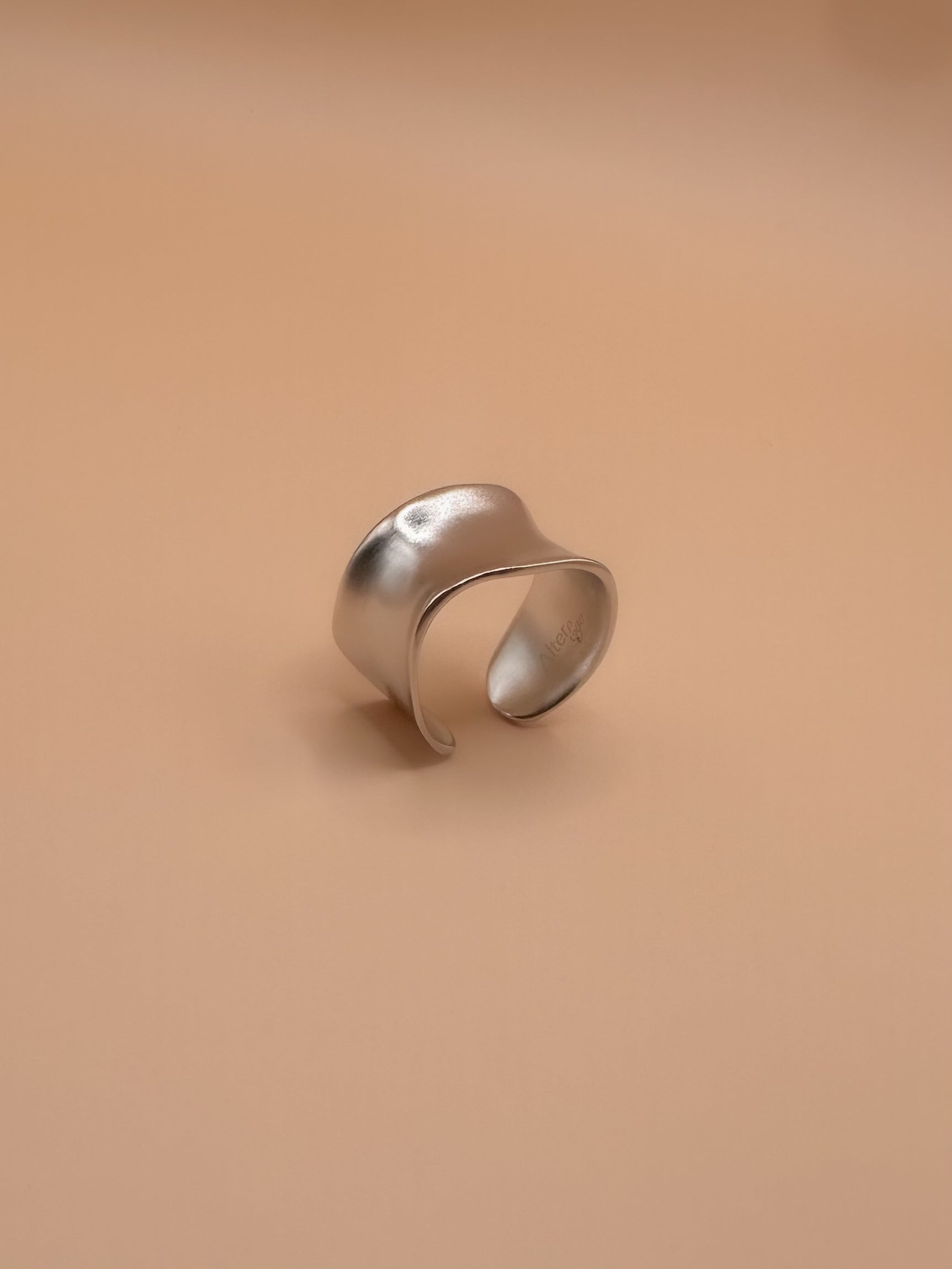 Chunky Adjustable AlterEgo Ring, 925 Sterling Silver, Front View. S925
